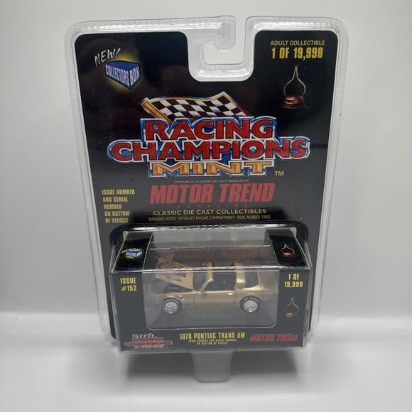 Racing Champions Motor Trend Mint Issue#152 1978 Pontiac Trans Am Gold NEW - Picture 1 of 8